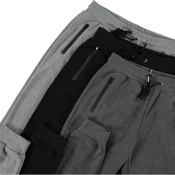 Lightweight 3-Pack Men's Fleece Joggers - Perfect for Sports and Casual Wear
